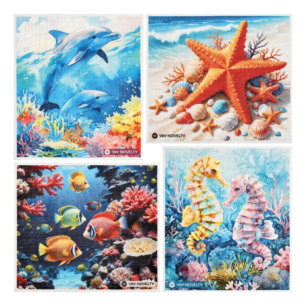 12-PK Eco-Friendly Swedish Dishcloths For Kitchen - Paper Towel Alternative